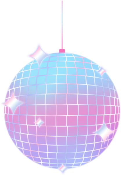 Blur Gradient and Holo Disco Ball